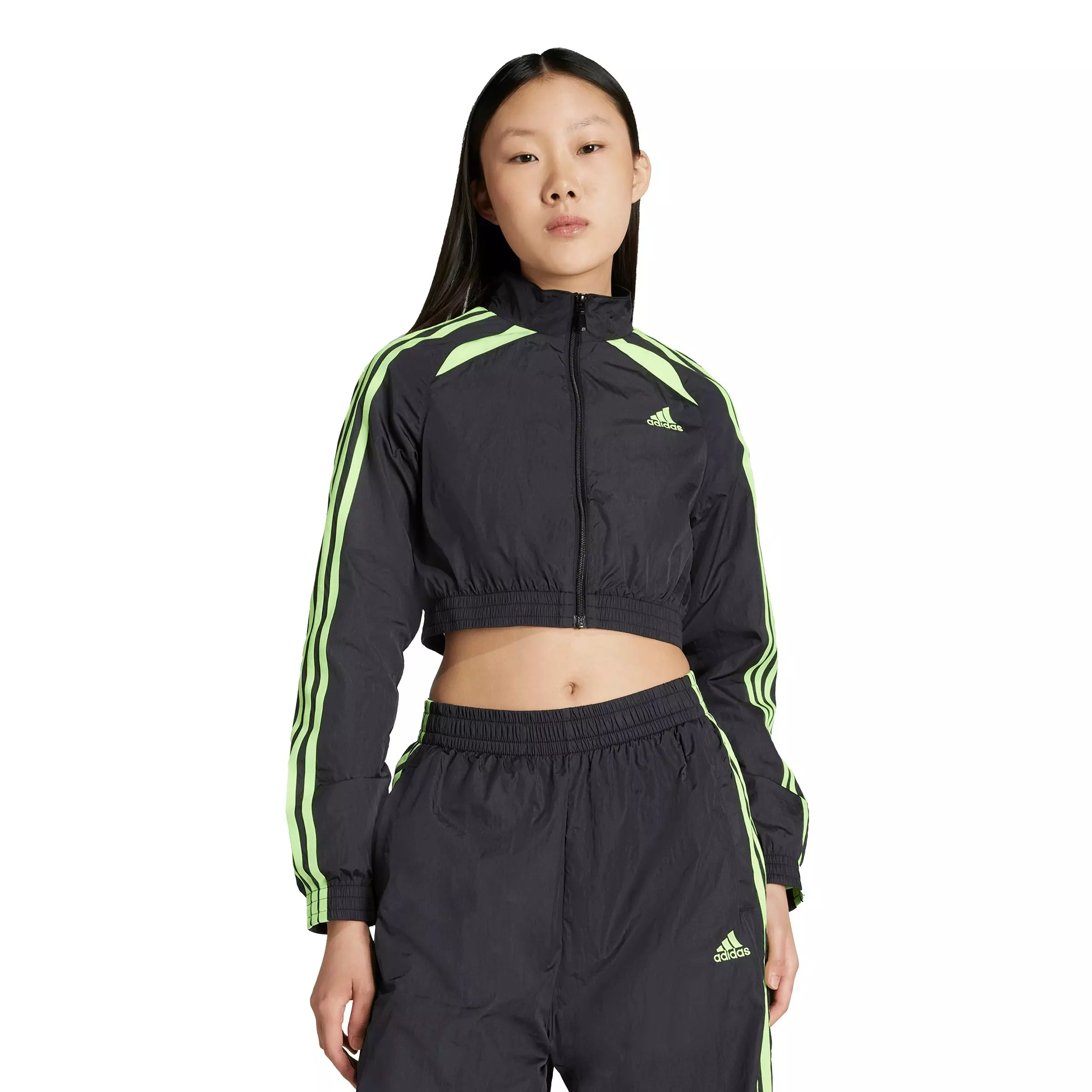 ジャケット adidas - Adicolor Teamgeist Cropped Track Top adidas Adicolor Teamgeist Black Crop Track Jacket | Zumiez